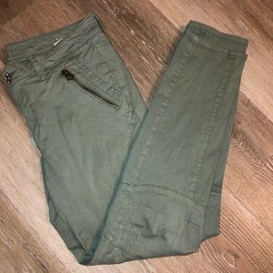 American Eagle Army Green Skinny Jeans
